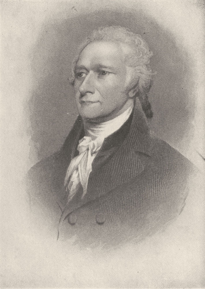 USA. Alexander Hamilton 1907 old antique vintage print picture